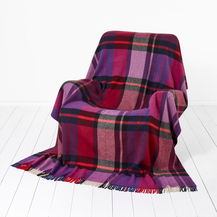 Madison Check Merino Lambswool Throw